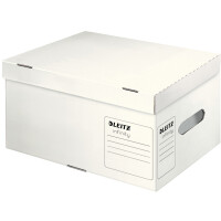 Archivbox Leitz Infinity 6105 - 255 x 190 x 355 mm wei&szlig; mit Deckel FSC-Wellpappe