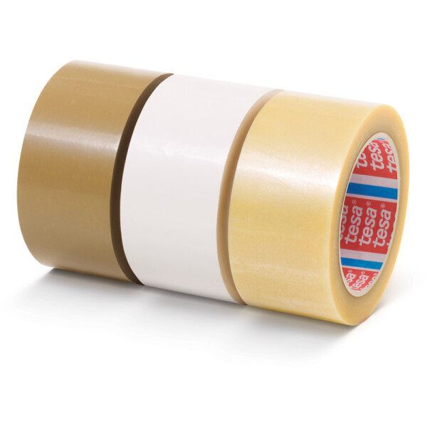 Verpackungsklebeband tesa tesapack 4124 - 15 mm x 66 m farblos PVC-Band für Industrie/Gewerbe-Anwendungen