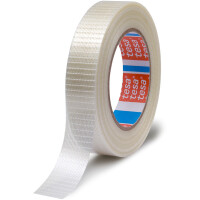 Verpackungsklebeband tesa Kreuzfilamentband 4593 - 50 mm x 50 m farblos Glasfaser/PET-Band f&uuml;r Industrie/Gewerbe-Anwendungen