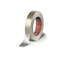 Verpackungsklebeband tesa Monofilamentband Fiberglas 4574 - 25 mm x 50 m farblos PP/PET-Band f&uuml;r Industrie/Gewerbe-Anwendungen