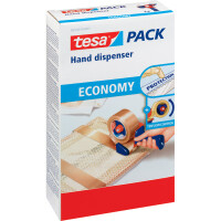 Packband Handabroller tesa tesapack Economy 06300 - bis 50 mm rot/blau einzeln
