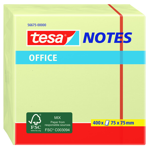 Haftnotizen tesa Office Notes 56675 - 75 x 75 mm gelb Papier Pckg/400