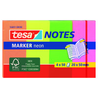 Haftmarker tesa Marker Notes 56691 - 20 x 50 mm farbig sortiert Papier Pckg/200
