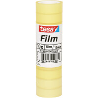 Klebefilm tesa tesafilm standard 57386 - 15 mm x 10 m transparent f&uuml;r Privat/Endverbraucher-Anwendungen Pckg/10