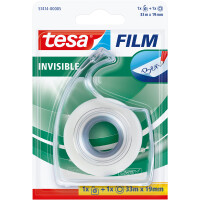 Klebefilm Handabroller tesa tesafilm invisible 57414 - 15 mm x 33 m transparent inkl. 1 Rolle Set