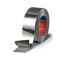 Aluminiumklebeband tesa 50525 - 50 mm x 50 m farblos mit Liner f&uuml;r Industrie/Gewerbe-Anwendungen