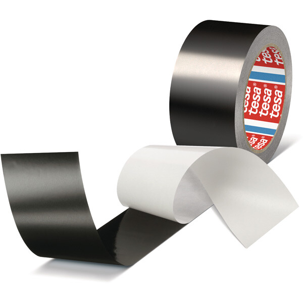 Aluminiumklebeband tesa 50577 - 50 mm x 25 m schwarz All Black Alu f&uuml;r Industrie/Gewerbe-Anwendungen