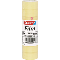 Klebefilm tesa tesafilm transparent 57206 - 19 mm x 10 m farblos f&uuml;r Privat/Endverbraucher-Anwendungen Pckg/8