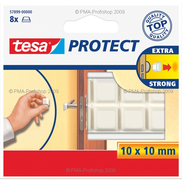 Schutzpuffer tesa Protect 57899 - 8 x 10  x 10 mm wei&szlig; Pckg/8