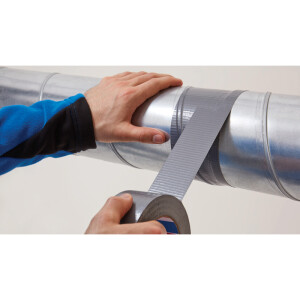 Gewebeklebeband tesa Standard 4613 - 96 mm x 50 m silber-matt f&uuml;r Industrie/Gewerbe-Anwendungen