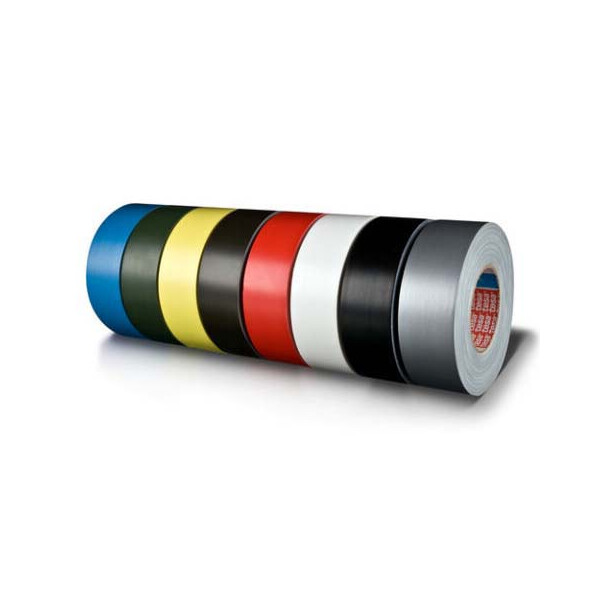 Gewebeklebeband tesa tesaband 53799 - 50 mm x 50 m schwarz Reflexband für Industrie/Gewerbe-Anwendungen