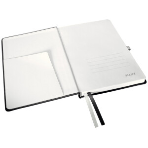 Notizbuch Leitz Style 4452 - A5 148 x 210 mm schwarz blanko 80 Blatt Hartpappe-Einband FSC 96 g/m&sup2;
