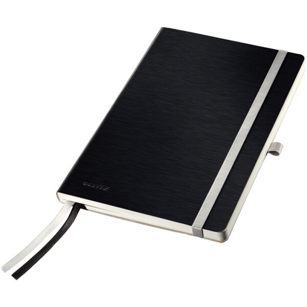 Notizbuch Leitz Style 4453 - A5 148 x 210 mm schwarz blanko 80 Blatt Kunststoff-Einband FSC 96 g/m²