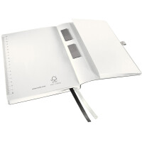 Notizbuch Leitz Style 4453 - A5 148 x 210 mm schwarz blanko 80 Blatt Kunststoff-Einband FSC 96 g/m&sup2;