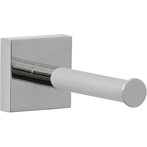 Toilettenpapier Ersatzrollenhalter tesa EKKRO 40245 - Wandstück eckig chrom für glatte Oberflächen Metall