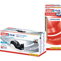 Klebefilm Tischabroller tesa Easy Cut Frame 53916 - bis 19 mm x 33 m schwarz/wei&szlig; inkl. 8 Rollen Set