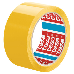 Verpackungsklebeband tesa tesapack Secure & Strong 58643 - 50 mm x 50 m gelb PVC-Band für Privat/Endverbraucher-Anwendungen