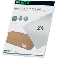 Universaletikett Leitz 6179-00-01 - A4 70 x 36 mm wei&szlig; permanent FSC Papier f&uuml;r alle Druckertypen Pckg/2400