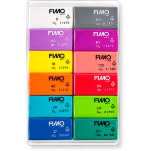 Modelliermasse Staedtler FIMO soft 8023C12 - farbig sortiert brilliant colours ofenh&auml;rtend 25 g 12er-Set