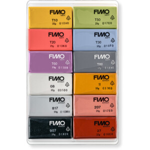 Modelliermasse Staedtler FIMO soft 8023C12 - farbig sortiert fashion colours ofenh&auml;rtend 25 g 12er-Set