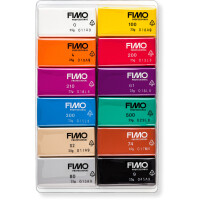 Modelliermasse Staedtler FIMO professional 8043C12 - farbig sortiert Basic Colours ofenh&auml;rtend 25 g 12er-Set
