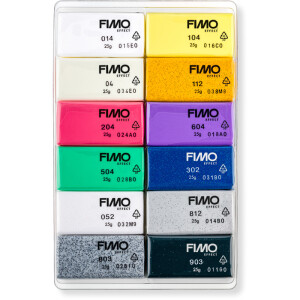 Modelliermasse Staedtler FIMO effect 8013C12 - farbig sortiert normalfarbend ofenhärtend 25 g 12er-Set