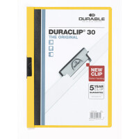 Klemmhefter Durable Duraclip 2200 - A4 307 x 220 mm gelb bis 30 Blatt Hartfolie