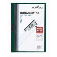 Klemmhefter Durable Duraclip 2200 - A4 307 x 220 mm petrol dunkelgrün bis 30 Blatt Hartfolie