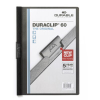 Klemmhefter Durable Duraclip 2209 - A4 307 x 220 mm schwarz bis 60 Blatt Hartfolie