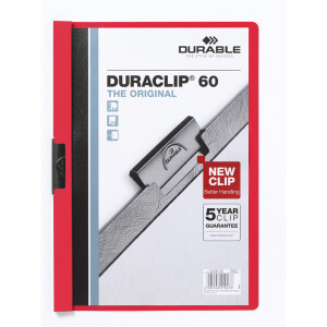 Klemmhefter Durable Duraclip 2209 - A4 307 x 220 mm rot...