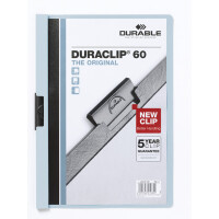 Klemmhefter Durable Duraclip 2209 - A4 307 x 220 mm blau bis 60 Blatt Hartfolie