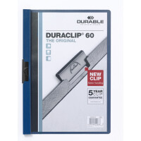 Klemmhefter Durable Duraclip 2209 - A4 307 x 220 mm dunkelblau bis 60 Blatt Hartfolie
