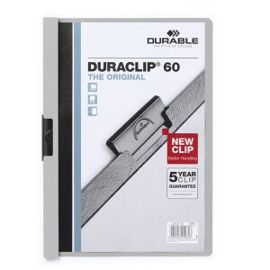 Klemmhefter Durable Duraclip 2209 - A4 307 x 220 mm grau...