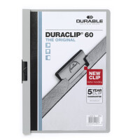 Klemmhefter Durable Duraclip 2209 - A4 307 x 220 mm grau bis 60 Blatt Hartfolie
