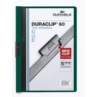 Klemmhefter Durable Duraclip 2209 - A4 307 x 220 mm petrol dunkelgrün bis 60 Blatt Hartfolie