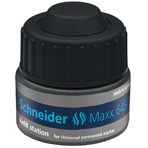 Permanentmarker Nachfülltinte Schneider Maxx 645 164501 - schwarz für Mod. 220/222/224 30 ml