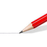 Bleistift Staedtler minerva 130 - rot Normalmine HB ohne Radierer Sechskantform