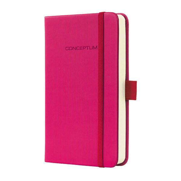 Notizbuch sigel Conceptum CO572 - A6 105 x 148 mm deep pink liniert 97 Blatt Hardcover-Einband 80 g/m²