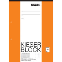 Kieserzeichenblock Brunnen Kieser 42235 - A4 orange 5 mm kariert mit Rand 25 Blatt 2-fach-gelocht 150 g/m²