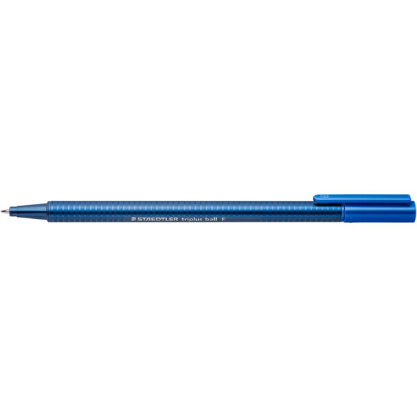 Kugelschreiber Staedtler triplus 437F - perlblaues Gehäuse Mine F blau