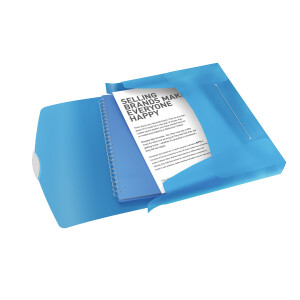Ablagebox Esselte VIVIDA 624047 - A4 330 x 253 mm blau 40 mm Rückenbreite bis 350 Blatt PP-Folie