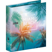 Motivordner Brunnen Reverse Miami Beach 20427 - A4 Palmen 80 mm breit Hebelmechanik Folienkarton