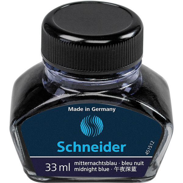 Füllhalter Tintenglas Schneider 6923 - mitternachtsblau 33 ml