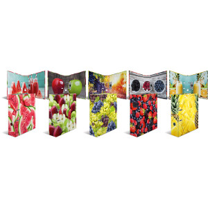 Motivordner Herma Fruit Cocktail 7102 - A4 315 x 285 mm farbig sortiert 70 mm breit Hebelmechanik Folienkarton 10er-Set