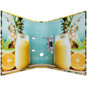 Motivordner Herma Fruit Cocktail 7113 - A4 315 x 285 mm Ananas 70 mm breit Hebelmechanik Folienkarton