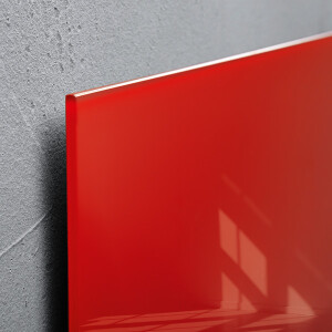 Glasmagnetboard sigel Artverum GL142 - 100 x 65 cm rot inkl. SuperDym Magnete