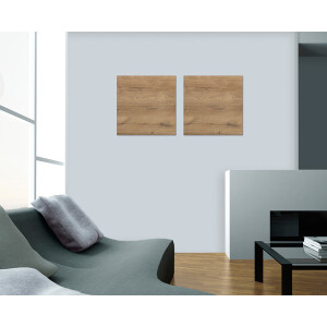 Glasmagnetboard sigel Artverum GL254 - 48 x 48 cm Natural-Wood inkl. SuperDym Magnete