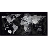 Glasmagnetboard sigel Artverum GL270 - 91 x 46 cm World-Map inkl. SuperDym Magnete