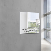 Glasmagnetboard sigel Artverum GL275 - 48 x 48 cm Spiegel inkl. SuperDym Magnete