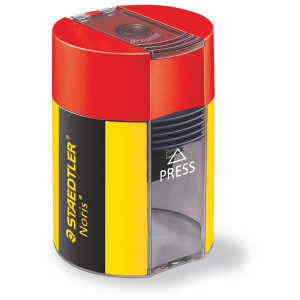 Dosenspitzer Staedtler 511004 - Einzelspitzer bis Ø 8,2 mm schwarz/rot/gelb